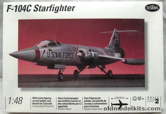 Testors 1/48 Lockheed F-104C Starfighter USAF - (ex-Hawk), 523 plastic model kit